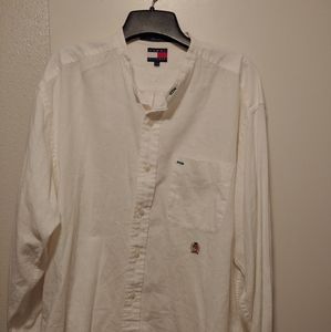 Tommy Hilfiger Cream Button Down Shirt size XL